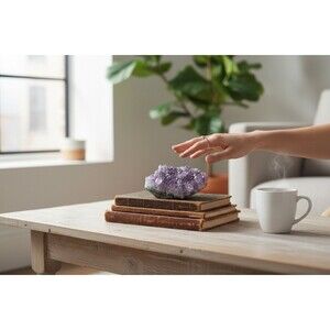 Natural Amethyst Crystal Cluster Purple Stone Healing Mineral Home Decor 12oz